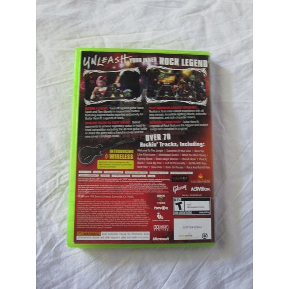 Guitar Hero III 3 Legends of Rock Band game with disc & manual for XBOX 360 Teen - Picture 3 of 3